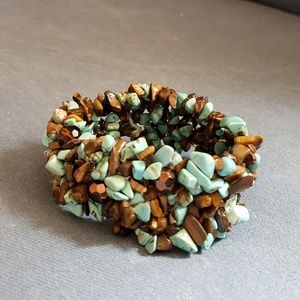 Turquoise and Brown Bracelet